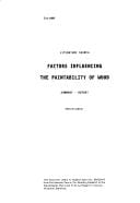 Factors influencing the paintability of wood