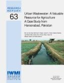 Urban wastewater, a valuable resource for agriculture