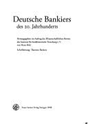 Deutsche Bankiers des 20. Jahrhunderts