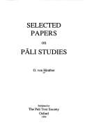 Selected papers on Pāli studies