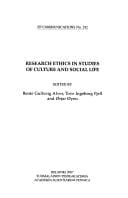 Research ethics in studies of culture and social life