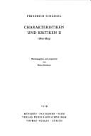 Charakteristiken und Kritiken II (1802-1829)