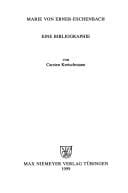 Marie von Ebner-Eschenbach