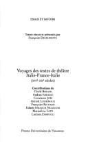 Voyages des textes de théâtre Italie-France-Italie