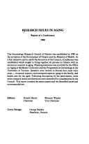Research issues in aging