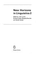 New horizons in linguistics, 2