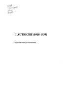 L'Autriche (1918-1938)