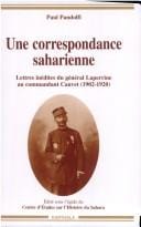 Une correspondance saharienne