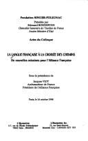 La langue française à la croisée des chemins