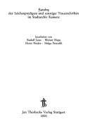 Katalog der Leichenpredigten und sonstiger Trauerschriften im Stadtarchiv Kamenz