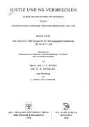 Justiz und NS-Verbrechen