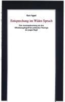 Entsprechung im Wider-Spruch: eine Auseinandersetzung mit dem Offenbarungsbegriff der politischen Theologie des jungen Hegel