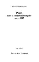 Paris dans la litterature francaise apres 1945