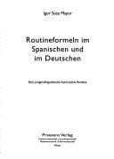 Routineformeln im Spanischen und im Deutschen
