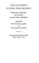 Von Chlodwig zu Karl dem Grossen