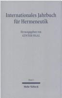Internationales Jahrbuch f ur Hermeneutik, Band 1