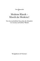 Moderne Klassik, Klassik der Moderne?