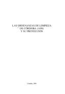 Las ordenanzas de limpieza de Córdoba (1498) y su proyección