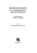 Francesco Soave e la grammatica del Settecento