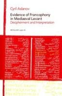 Evidence of francophony in mediaeval Levant