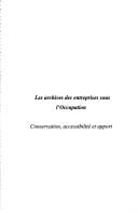 Les archives des entreprises sous l'occupation