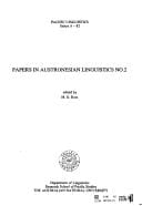 Papers in Austronesian linguistics