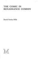 The comic in Renaissance comedy