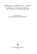 Francia. Beiheft no. 55: Memoria, Communitas, Civitas: memoire et conscience urbaines en Occident a la fin du Moyen Age