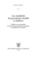 Les modalités de perception visuelle et auditive