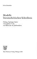 Modelle literaturkritischen Schreibens
