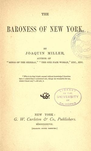 The  Baroness of New York