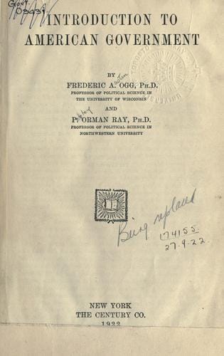 Ogg and Ray's Introduction to American National Government