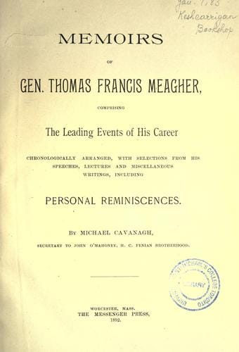 Memoirs of Gen. Thomas Francis Meagher