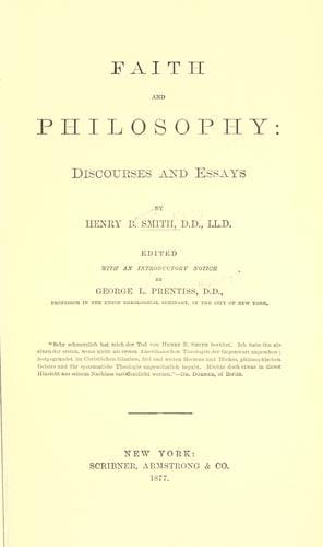 Faith and philosophy