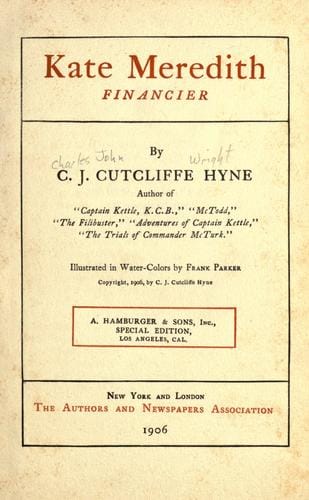 Kate Meredith, Financier