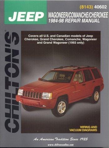 Chilton's Jeep Wagoneer/Commanche/Cherokee 1984-98 repair manual