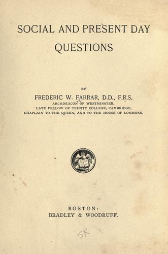 Social and present day questions
