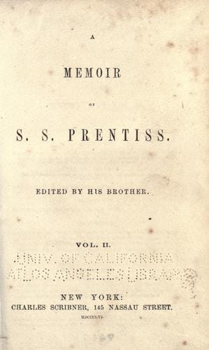 A memoir of S. S. Prentiss