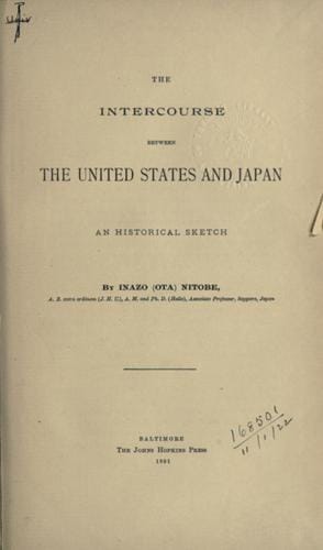 The intercourse between the United States and Japan