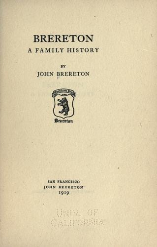 Brereton; a family history
