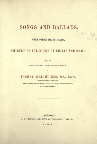 Songs and ballads