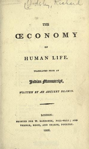 The complete economy of human life