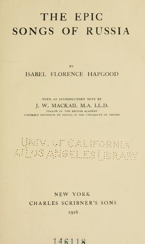 The epic songs of Russia