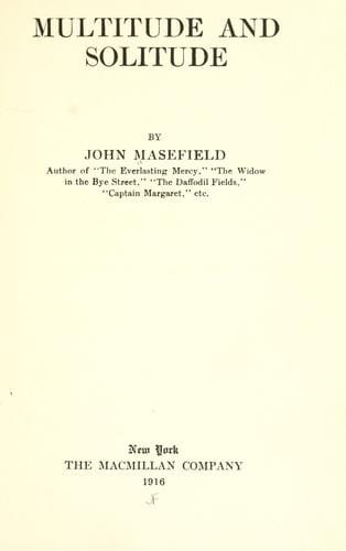 Multidude and solitude