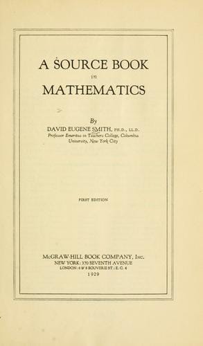 A source book in mathematics