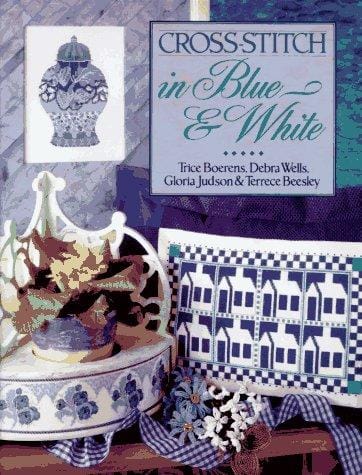 Cross-stitch in blue & white