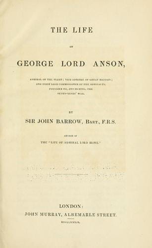 The life of George Lord Anson