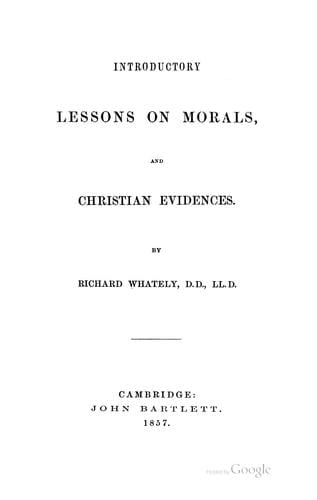 Introductory lessons on morals, and Christian evidences