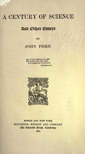 A century of science, and other essays