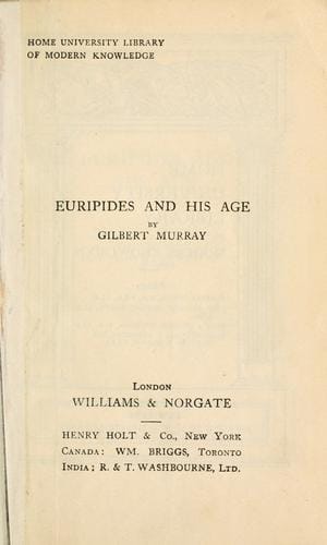 Euripides and his age